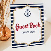 Signe De Table Ancre nautique Ahoy Guest Book Table Party Signal