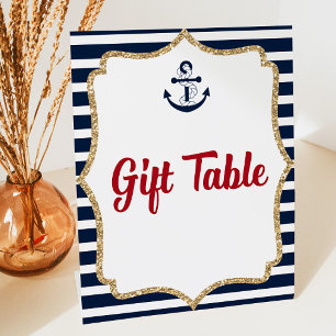 Signe De Table Ancre nautique Ahoy - Symbole de la Table Cadeau