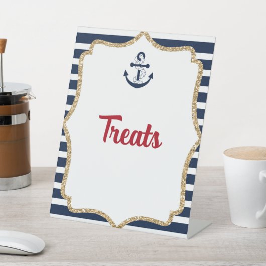 Signe De Table Ancre nautique Ahoy Traite Table Party Signal (In SItu)