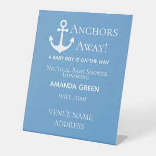 Signe De Table Ancres loin Ancres nautiques Bébé bleu