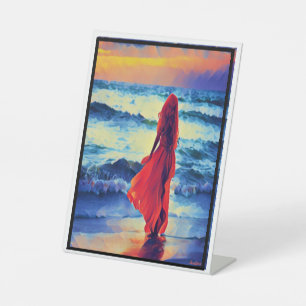 Signe De Table Anders Artistry *Wading into the Waves*
