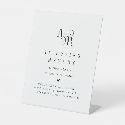 Signe De Table ANDREA Simple In Love Mémoire Mariage Memorial (Recto)