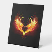 Signe De Table Angel Fire Heart with Wings (Recto)