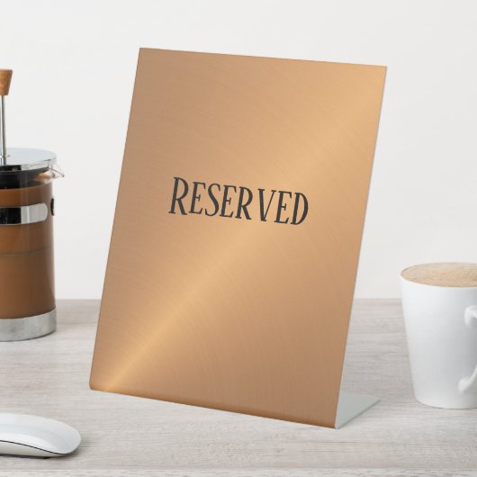 Signe De Table Angle de brillance en cuivre réservé (In SItu)