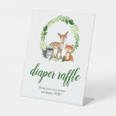 Signe De Table Animaux de bois Baby shower Déchets Raffle (Recto)