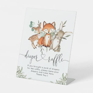 Signe De Table Animaux des bois Baby shower forestier Refus de co