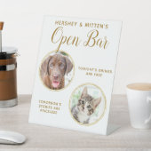 Signe De Table Animaux Mariages Chien Open Bar Photo Elegant Gold (In SItu)