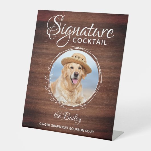 Signe De Table Animaux Mariages Signature Boissons Bar à Chien Co (Recto)