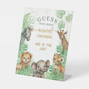 Signe De Table Animaux Safari Baby showers tropicaux craquelins j