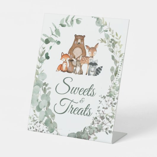 Signe De Table Animaux Végétation Baby shower Douceurs & Traiteme (Recto)