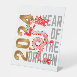 Signe De Table Année du Dragon 2024 zodiaque chinois