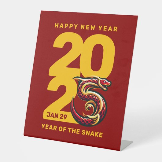 Signe De Table Année rouge or du serpent 2025 (Recto)