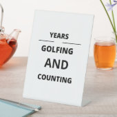 SIGNE DE TABLE ANNÉES DE GOLFING ET DE COMPTE (In SItu)