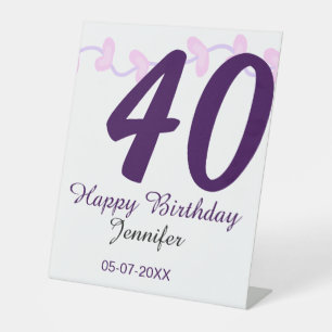 Signe De Table anniversaire 40 ans ajouter nom date année épingle