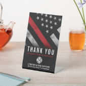 Signe De Table Anniversaire de la retraite des pompiers Ligne rou (In SItu)