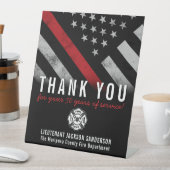 Signe De Table Anniversaire de la retraite des pompiers Ligne rou (In SItu)