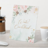 Signe De Table Anniversaire de l'hiver rose pâle (In SItu)