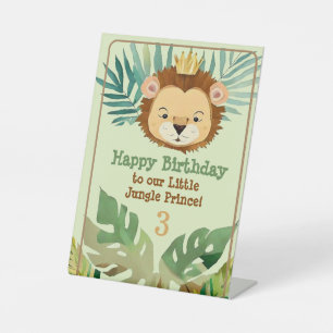 Signe De Table Anniversaire du lion de la Petite Jungle