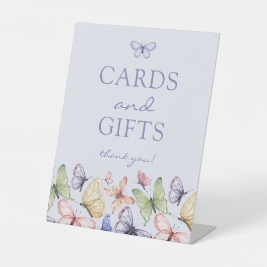 Signe De Table Anniversaire du papillon pourpre (Recto)