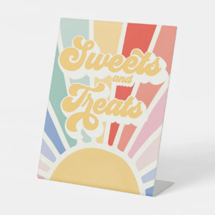 Signe De Table Anniversaire Soleil Muted Rainbow Sweets Et Traite