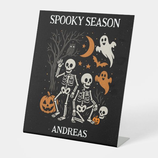 Signe De Table Anti Trump Halloween Skeleton (Recto)