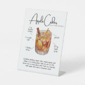 Signe De Table Apple Cider Old-Fashioned Cocktail Pedestal Sign (Recto)