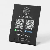 Signe De Table Application de trésorerie professionnelle Venmo QR (Recto)
