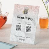 Signe De Table Applications de paiement par scan de logo élégant (In SItu)