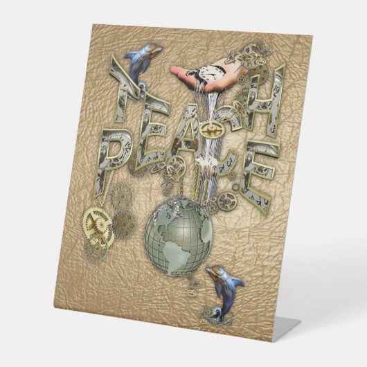 Signe De Table Apprendre les cadeaux de Noël de la paix (Recto)