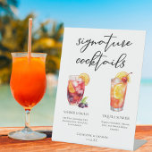 Signe De Table Après-midi Signature Mariage Cocktails Menu