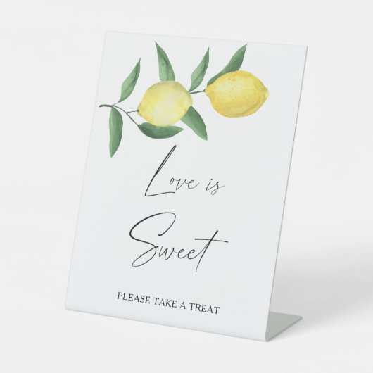 Signe De Table Aquarelle agrumes - l'amour est doux prendre un ré (Recto)