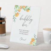 Signe De Table Aquarelle agrumes moderne - barre mousseuse (In SItu)