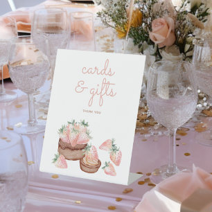 Signe De Table Aquarelle Berry Baby shower doux Cadeaux et cartes