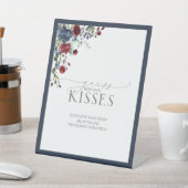 Signe De Table Aquarelle bleu marine Bourgogne Combien de baisers (In SItu)