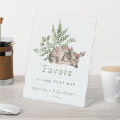 Signe De Table Aquarelle Bois Cerf Baby shower Favoriser (In SItu)