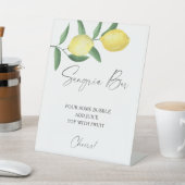 Signe De Table Aquarelle citrus citron - barre de sangria (In SItu)