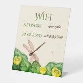 Signe De Table aquarelle de nénuphar jaune (Recto)