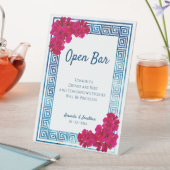 Signe De Table Aquarelle Elégance Grecienne + Barre Ouverte Rose (In SItu)