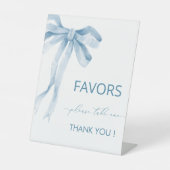 Signe De Table Aquarelle Elegant Bow Ribbon baby shower favorise (Recto)
