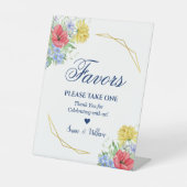 Signe De Table Aquarelle été Fleurs sauvages Bouquet Faveurs (Recto)