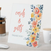 Signe De Table Aquarelle Fête des mariées florale PERSONNALISÉE (In SItu)