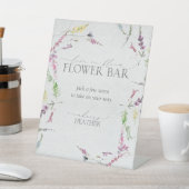 Signe De Table Aquarelle fleur sauvage Floral Douche Flower Bar (In SItu)