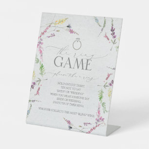 Signe De Table Aquarelle fleur sauvage Floral Le Jeu De Bague