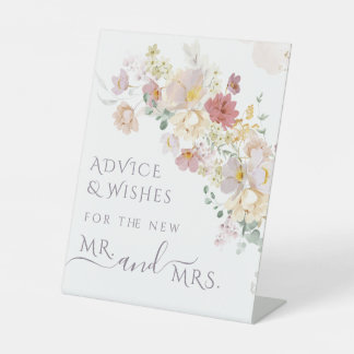 Signe De Table Aquarelle Fleur sauvage Purple Spring Conseil nupt