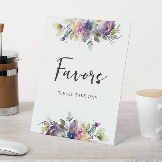 Signe De Table Aquarelle Fleurs Faveurs (In SItu)