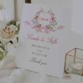 Signe De Table Aquarelle Fleurs Regency Cartes de Mariage & Cadea