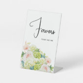 Signe De Table Aquarelle Floral Fête des mariées Faveurs (Recto)
