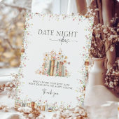 Signe De Table Aquarelle Florale Livre à thème Date Nuit Idées