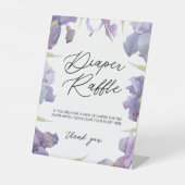 Signe De Table Aquarelle Iris Floral Spring Jardin Barreau Raffin (Recto)