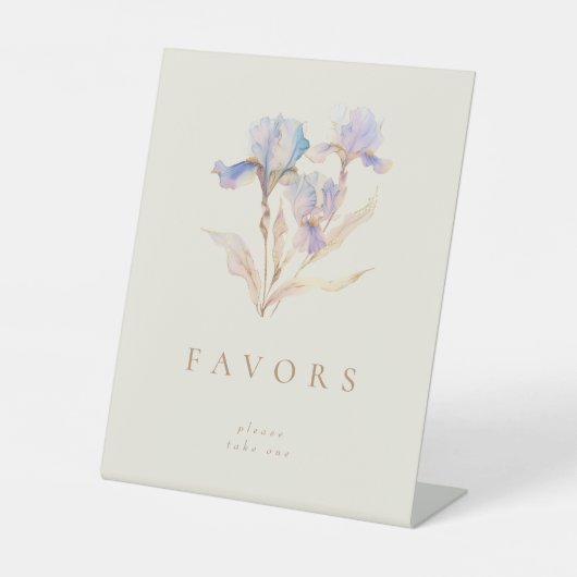 Signe De Table Aquarelle Iris Party Faveurs (Recto)